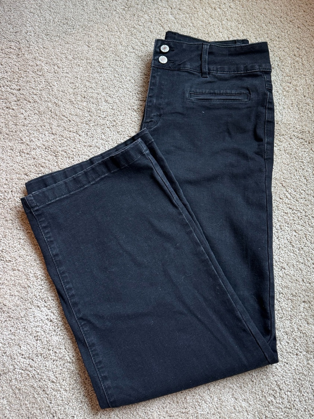 Women's black wide leg jeans
